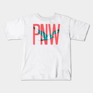 PNW Coastal Seagull Kids T-Shirt